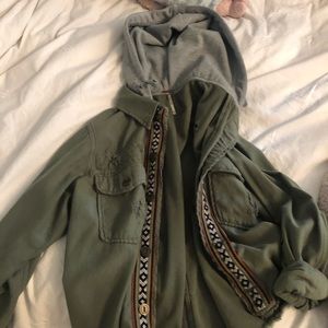 Free people army green jacket